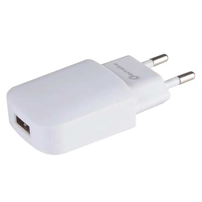 Electraline Adaptador USB 1A - Blanco