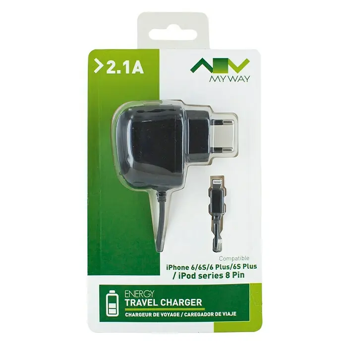 Cargador Apple Lightning - Negro, Longitud del cable: 1 m, USB