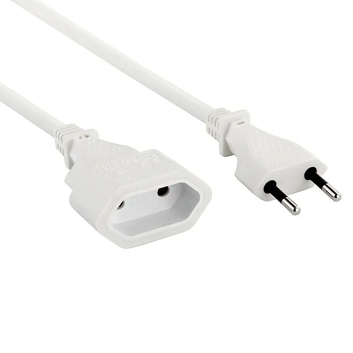 Electraline Alargo H03VVH2-F - Blanco, Longitud del cable: 2 m, H03VVH2-F