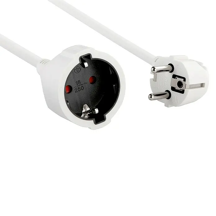 Electraline Alargo H05VV-F - Blanco, Longitud del cable: 10 m, H05VV-F
