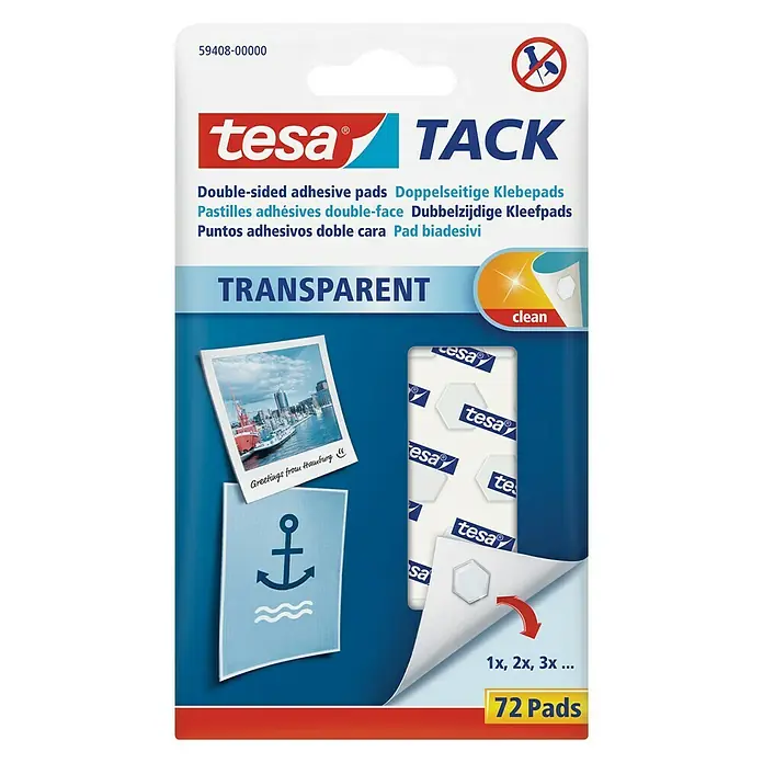 Tesa TACK Klebepads - 72 Stk. - Vorderansicht