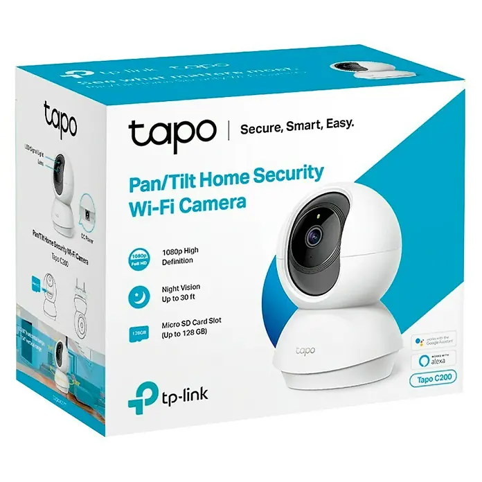 TP-Link Cámara IP de interior Tapo C200 - Blanco, Modo de funcionamiento: Funcionamiento en red, 1.080 píxeles (Full HD)