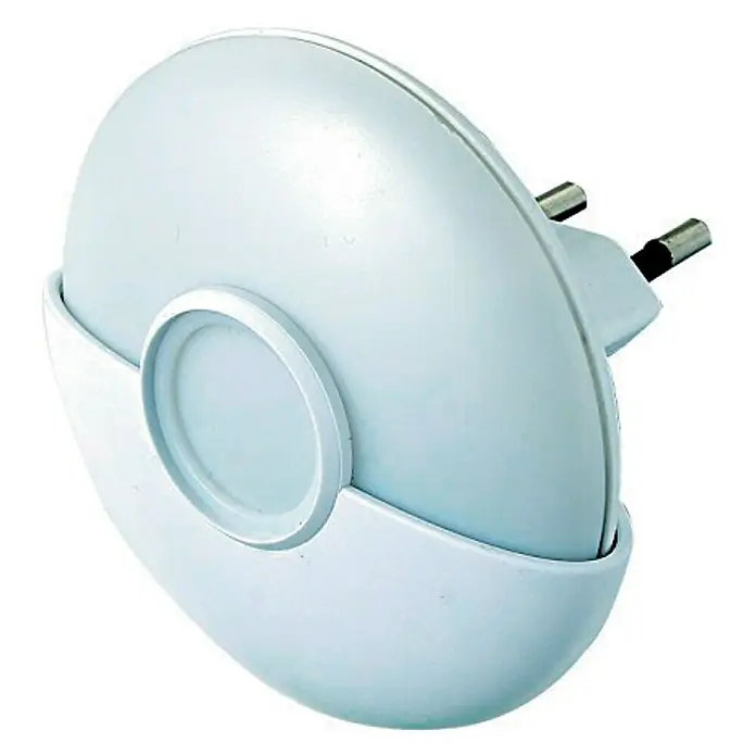 Electraline Luz de noche LED con sensor crepuscular - 0,5 W, Blanco, 10 x 10 x 10 cm