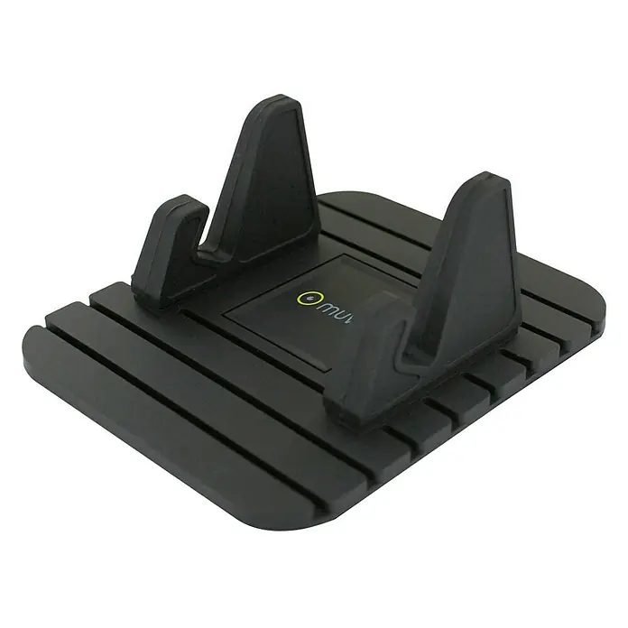 Muvit Soporte para teléfono móvil universal alfombrilla - Plástico, Negro