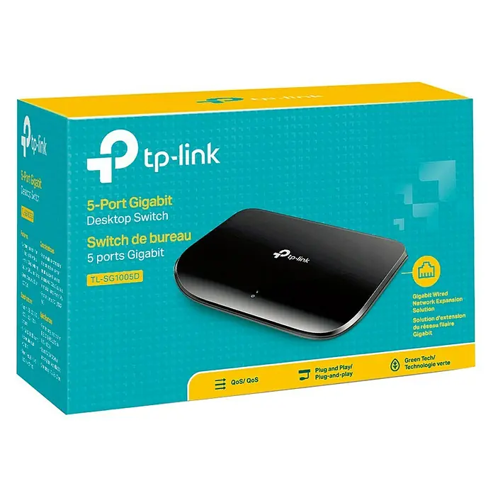 TP-Link Router inalámbrico switch gigabit - Negro, 8,8 x 14 x 2,3 cm