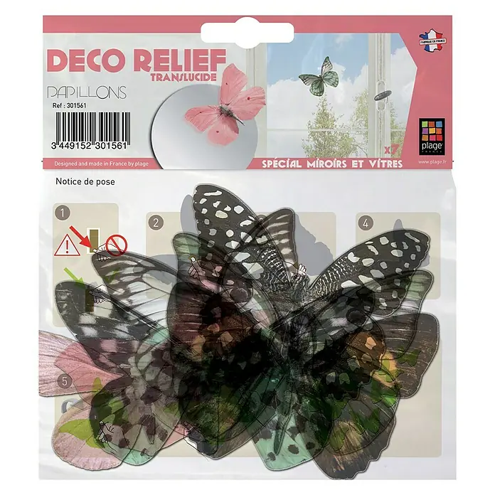 Adhesivos decorativos 3D Mariposas Bucólicas - Mariposas, Multicolor