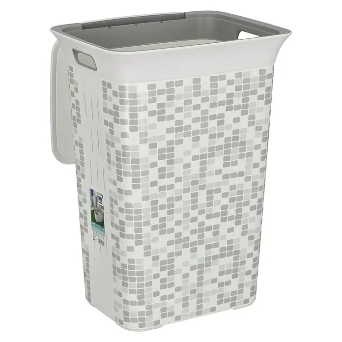 KIS Chic Wäschesammler Mosaic - 35 x 44 x 61 cm, Grau