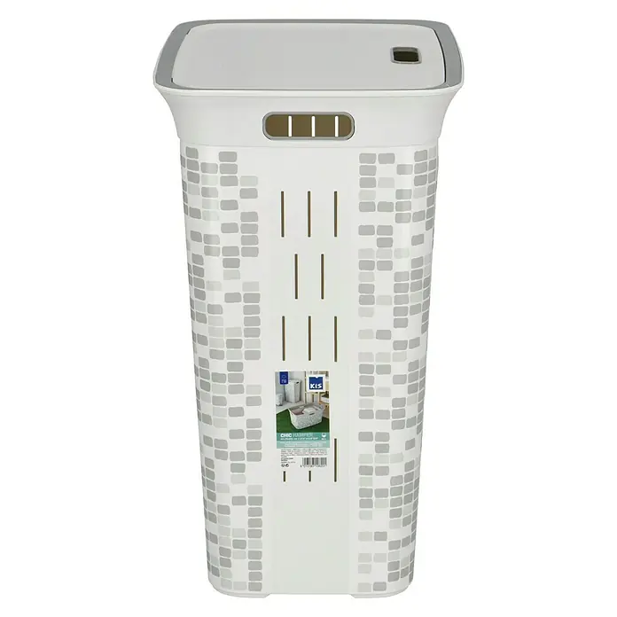 KIS Chic Wäschesammler Mosaic - 35 x 44 x 61 cm, Grau