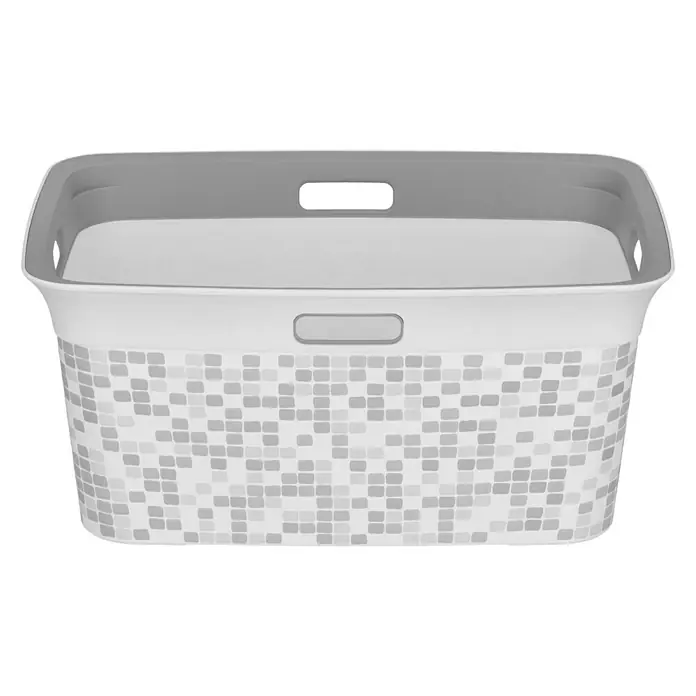 KIS Chic Wäschekorb Mosaic - L x B x H: 39 x 59 x 27 cm, Grau