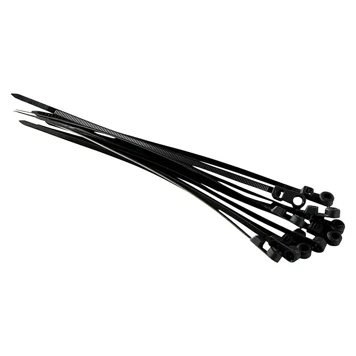 Voltomat Elektro vezice - Crne boje, 200 x 4,8 mm, 10 kom - Pogled odozgo