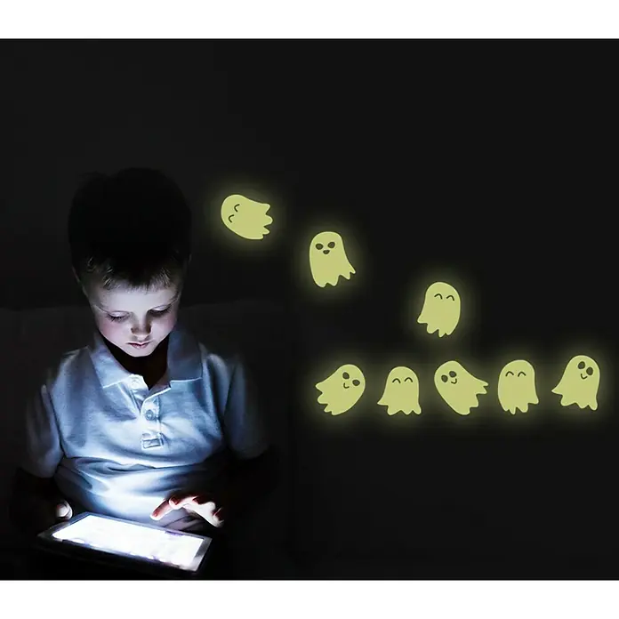 Adhesivos decorativos luminosos Fantasmas - Motivo decorativo, Amarillo, 17 x 15 cm - Foto ambiente