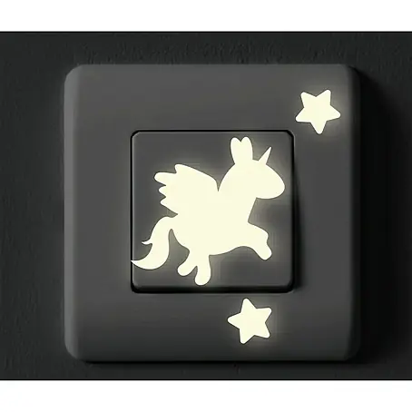 Adhesivos decorativos luminosos unicornios