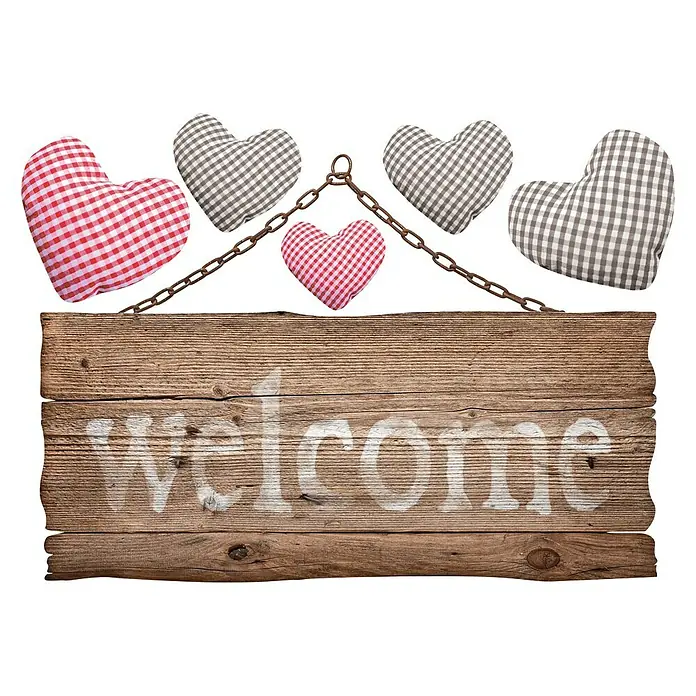 Adhesivos decorativos - Welcome, Multicolor, 68 x 48 cm - Vista frontal
