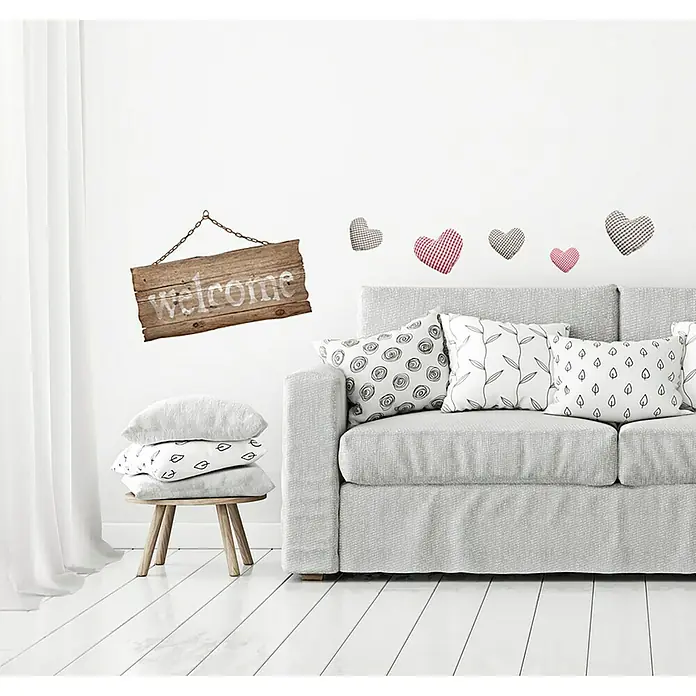 Adhesivos decorativos - Welcome, Multicolor, 68 x 48 cm - Foto ambiente