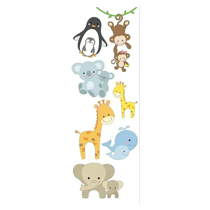 Adhesivos decorativos - Animales, Multicolor - Vista frontal
