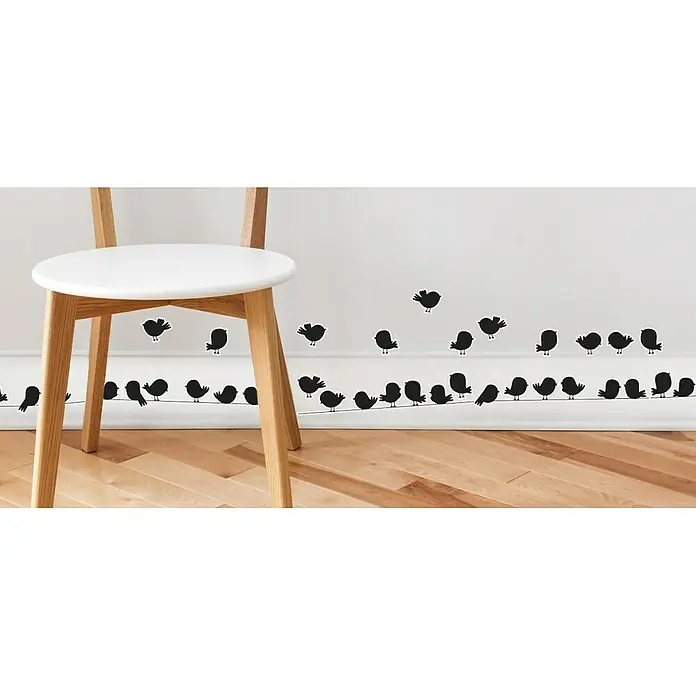 Adhesivos decorativos - Pájaros, Negro - Foto ambiente