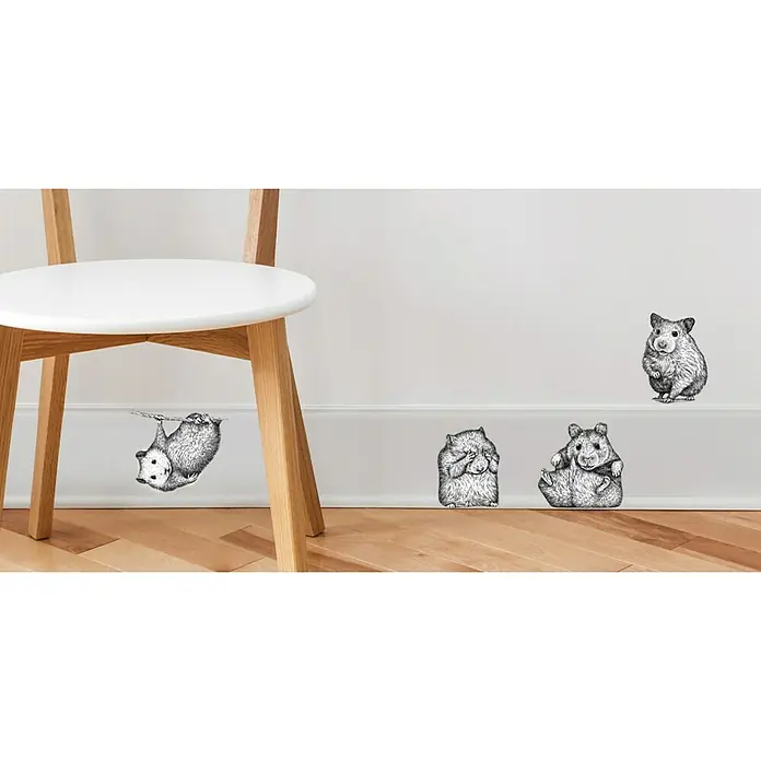 Adhesivos decorativos - Ratones, Blanco/Negro - Foto ambiente