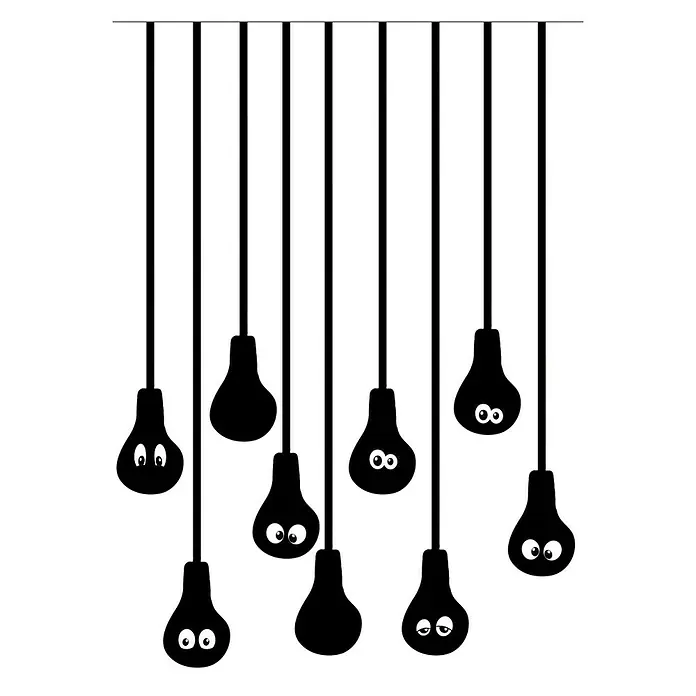 Adhesivos decorativos - Negro, 68 x 48 cm - Vista frontal