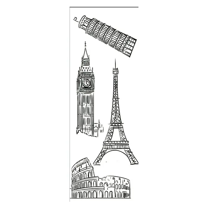 Adhesivos decorativos - Ciudades, Negro - Vista frontal