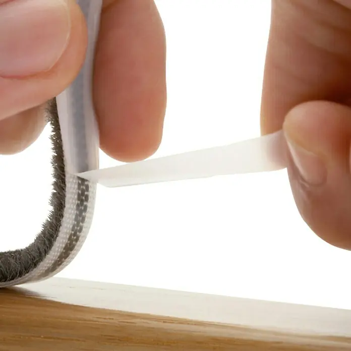 Valcomp by Mantion Brtva četke - Sive boje, 11 m x 4,8 mm x 4 mm, Prikladno za: Klizna vrata - Pogled sprijeda