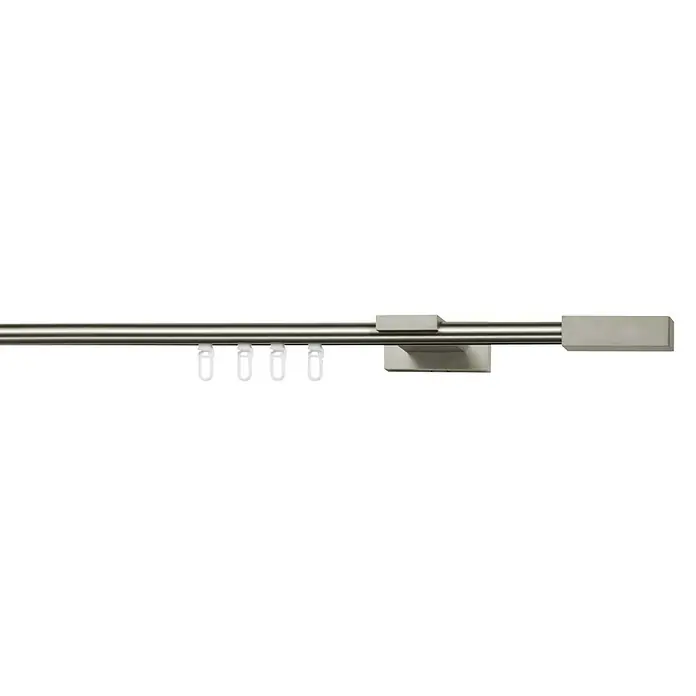 Sombra Gardinenprofil - Länge: 120 cm, Edelstahloptik, Durchmesser: 16 mm