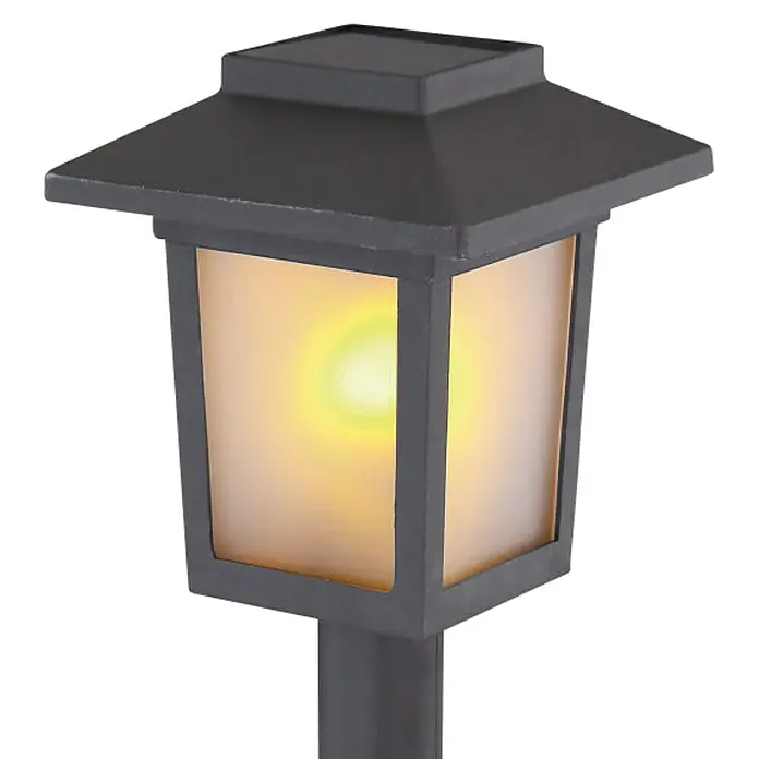 Globo Solarna ukrasna LED svjetiljka - Crne boje, D x Š x V: 8 x 8 x 37 cm, 3 Kom.