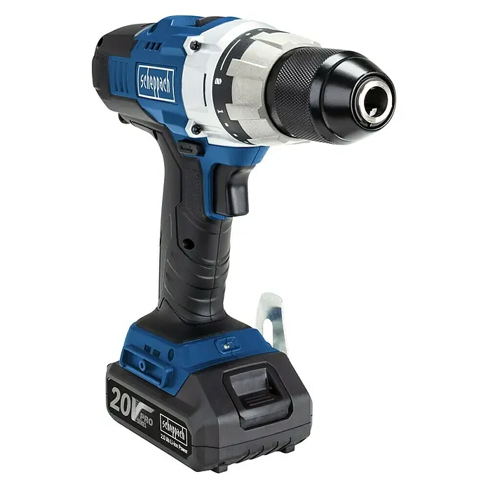 Scheppach Akku-Bohrschrauber 20 V Pro Series - 20 V, 1 Akku, 2 Ah, Leerlaufdrehzahl: 0 U/min - 1.600 U/min
