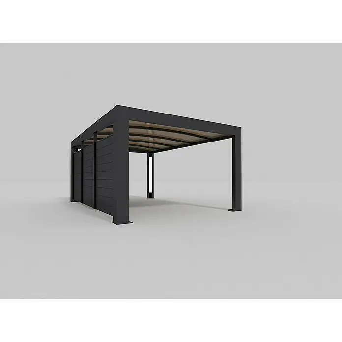 Abson Cubus Seitenwand - Passend für: Abson Cubus Einzel- und Doppelcarport, 500 x 200 cm - Linke Seitenansicht