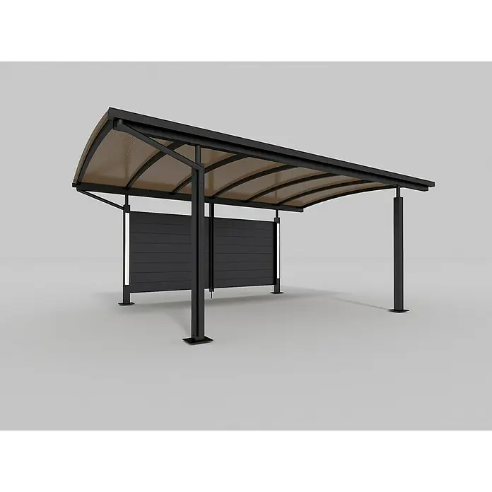 Abson Seitenwand - Passend für: Abson Calux Einzel- und Doppelcarport - Rechte Seitenansicht
