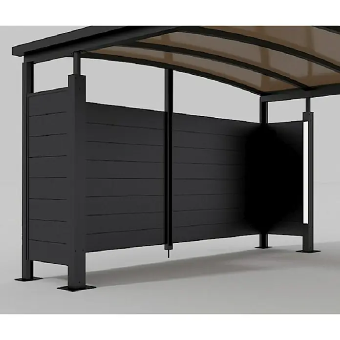 Abson Calux Endwand für Einzelcarport I - L x H: 340 x 170 cm, Grau - Detailaufnahme