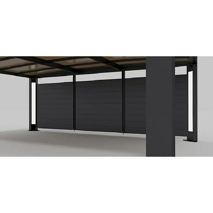 Abson Endwand für Einzelcarport - L x H: 530 x 200 cm, Wandstärke: 19 mm - Detailaufnahme