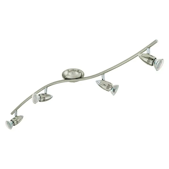 Eglo LED-Deckenstrahler MAGNUM-LED - 12 W, Nickel-matt/Chrom, 4 Stk. - Vorderansicht