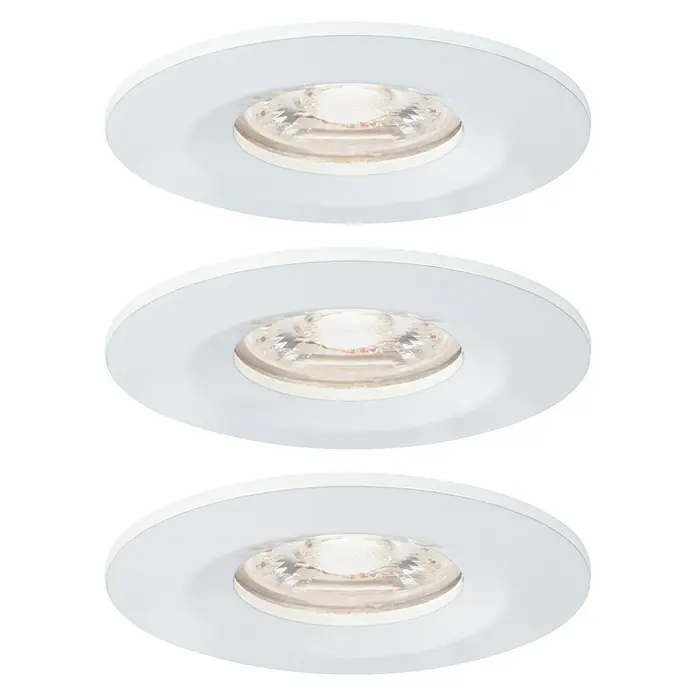 Paulmann LED-Einbauleuchten-Set Nova Mini - 12 W, Weiß, 3 Stk., Warmweiß - Vorderansicht