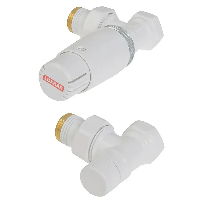 Thermostaatknopset - ½″, Hoek, Wit