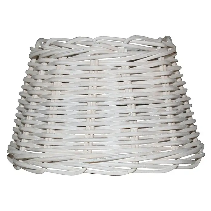 Home Sweet Home Lampenschirm Roseau - 20 cm, Weiß, Rattan, Oval