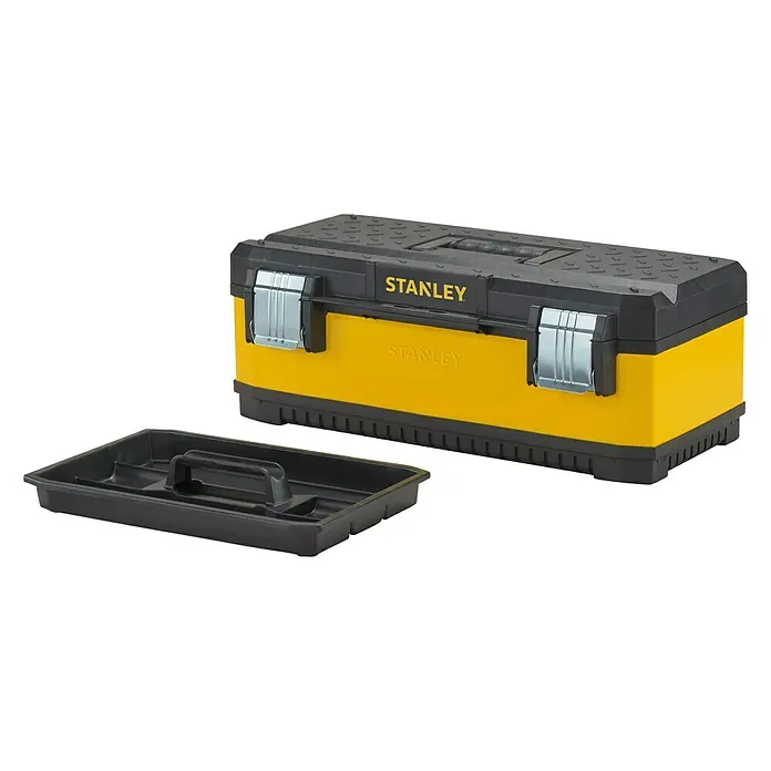 Stanley Caja de herramientas 1-95-613 - L x An x Al: 584 x 293 x 222 mm, Plástico, Tamaño: 23'' - Vista angular