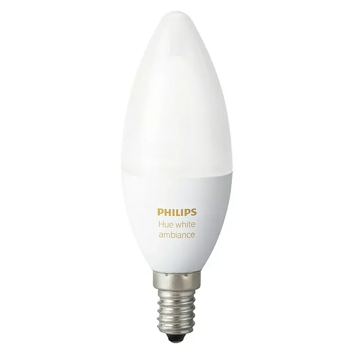 Philips Hue LED-Leuchtmittel White Ambiance - E14, 5,2 W, Einstellbare Farbtemperatur, 470 lm, 1 Stk.