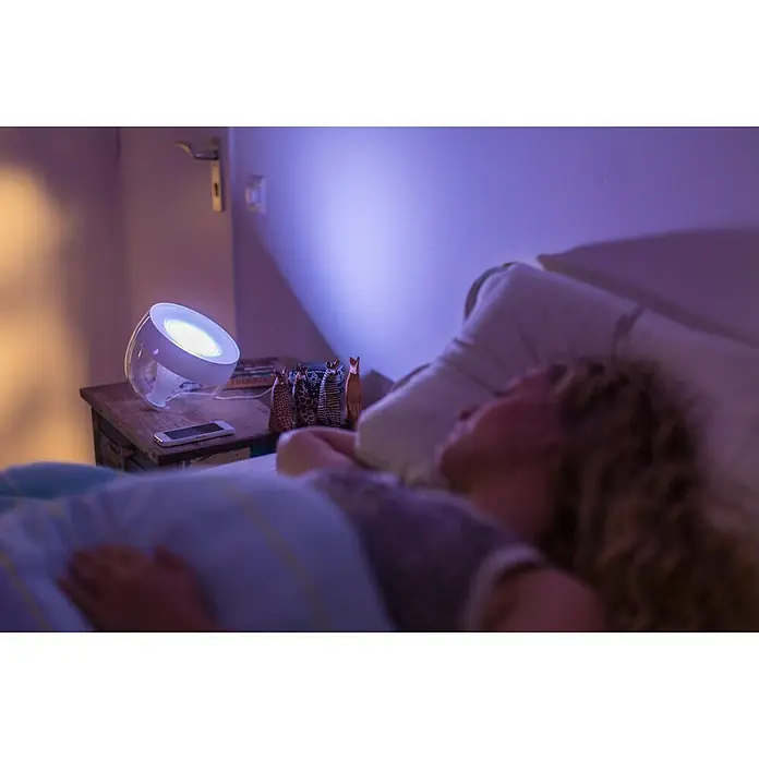 Philips Hue LED-Tischleuchte - 8,2 W, Weiß, Transparent, Höhe: 19,4 cm - Anwendungsbeispiel