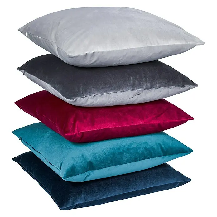 Expo Ambiente II Kissen - Samt, Hellgrau, 45 x 45 cm, 100 % Polyester