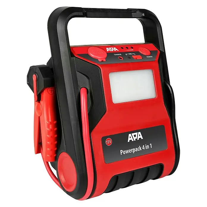 APA Kompressor-Powerpack - L x B x H: 17 x 23 x 29,5 cm, 7.000 mAh, 12 V - Rechte Seitenansicht