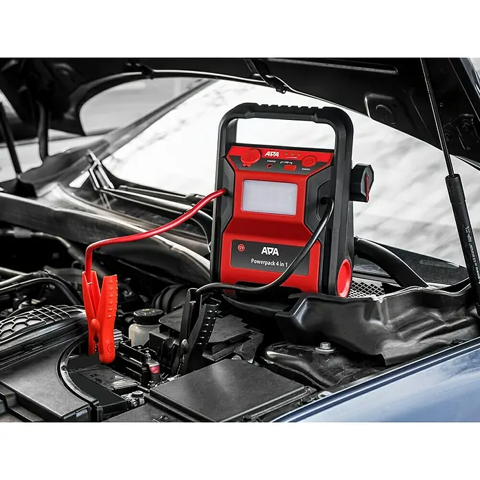APA Kompressor-Powerpack - L x B x H: 17 x 23 x 29,5 cm, 7.000 mAh, 12 V - Anwendungsbeispiel
