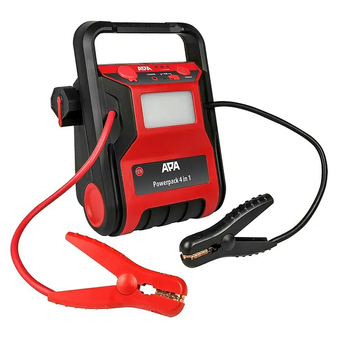 APA Kompressor-Powerpack - L x B x H: 17 x 23 x 29,5 cm, 7.000 mAh, 12 V - Rechte Seitenansicht