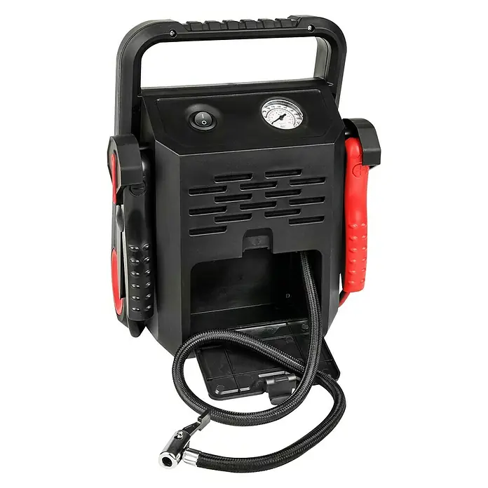 APA Kompressor-Powerpack - L x B x H: 17 x 23 x 29,5 cm, 7.000 mAh, 12 V - Rückansicht