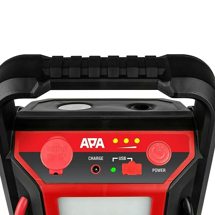 APA Kompressor-Powerpack - L x B x H: 17 x 23 x 29,5 cm, 7.000 mAh, 12 V - Detailaufnahme
