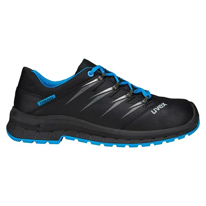 Uvex 2 Trend Sicherheitshalbschuh S3 - Schwarz/Blau, 44
