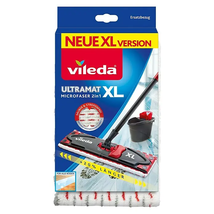 Vileda Ultramat Ersatz-Bezug Microfaser 2in1 - Passend für: Vileda Ultramat Flachwischer - Vorderansicht