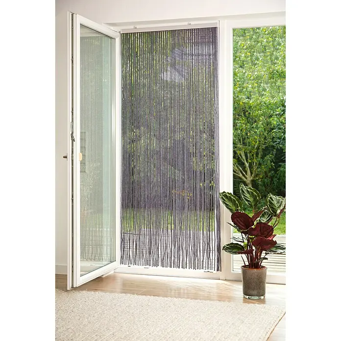 Conacord Dekovorhang Bead - Dunkelgrau, 90 x 200 cm, 100 % Polyester - Stimmungsaufnahme