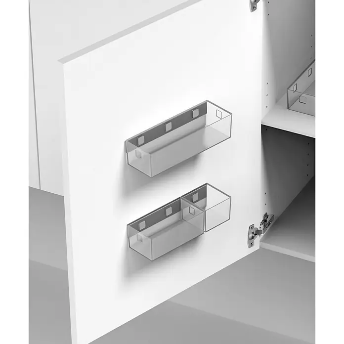 essensa Aufbewahrungsbox-Set Boxx - 3 -tlg., Kunststoff, Graphit/Transluzent - Rechte Seitenansicht