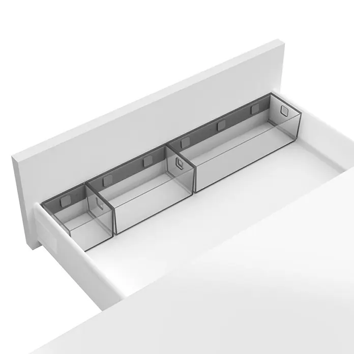 essensa Aufbewahrungsbox-Set Boxx - 3 -tlg., Kunststoff, Graphit/Transluzent - Ansicht von oben