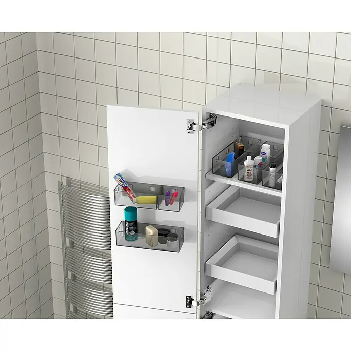 essensa Aufbewahrungsbox-Set Boxx - 3 -tlg., Kunststoff, Graphit/Transluzent - Vorderansicht